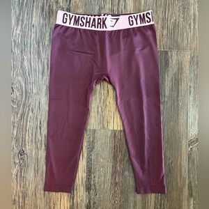 GYMSHARK Fit Seamless Cropped Leggings Womens Medium Winter Berry/Pink Salt